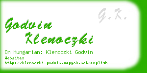 godvin klenoczki business card